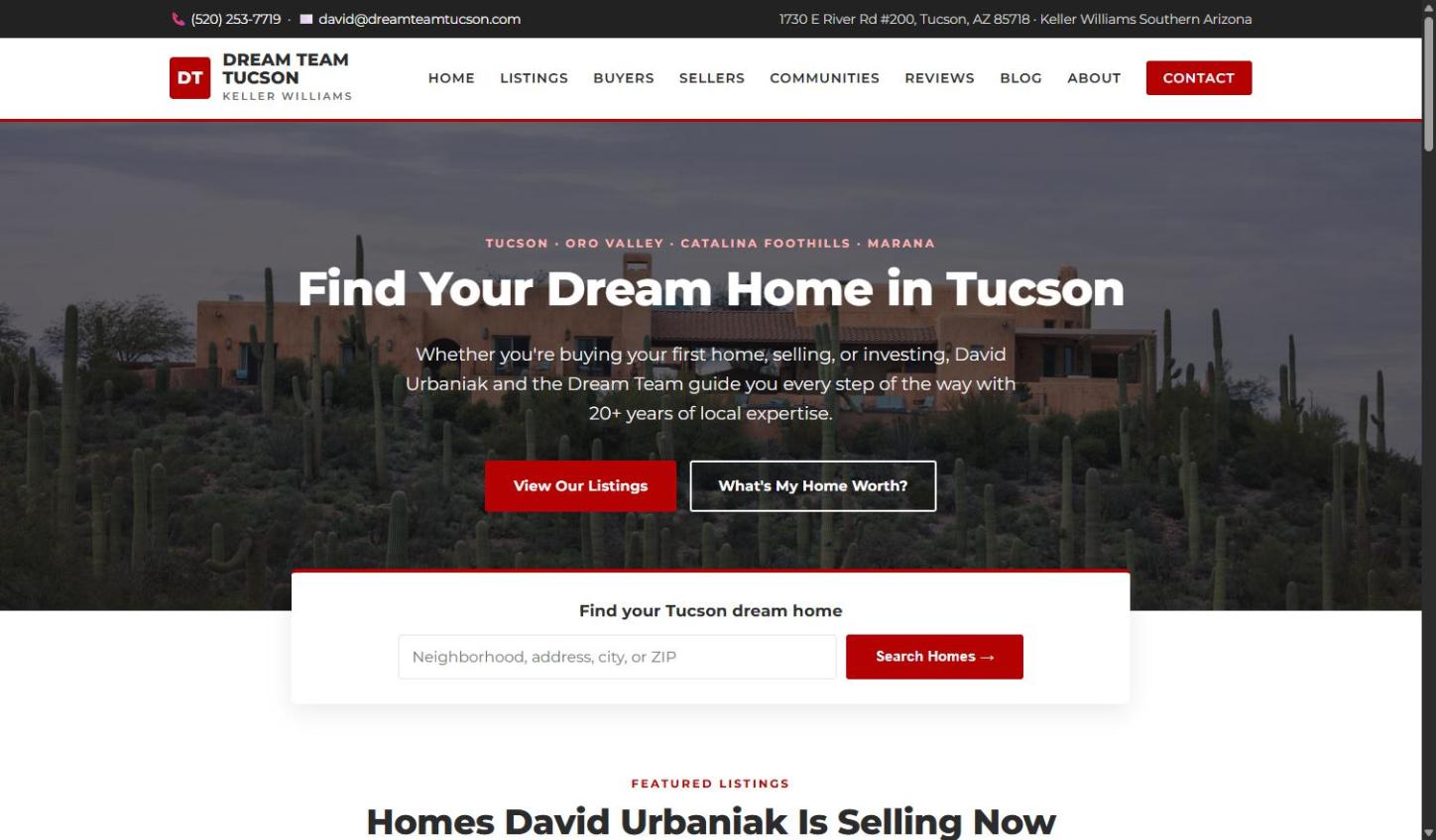 Screenshot of Dream Team Tucson